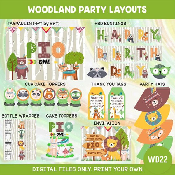 Woodland Party Layouts Thumbnail