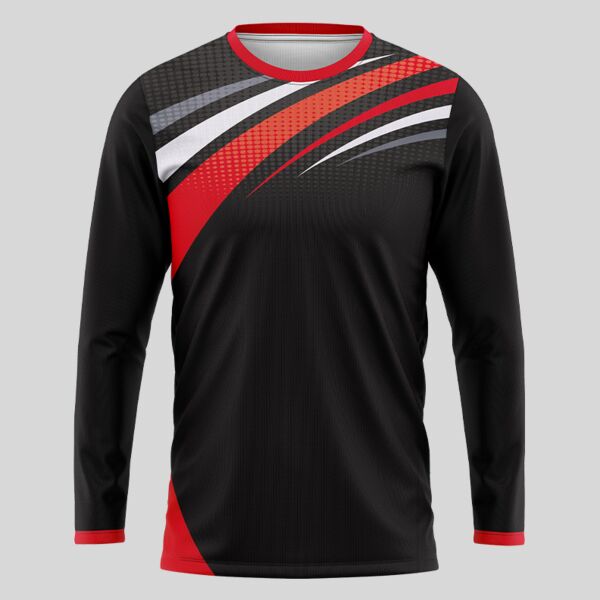 Red Esport Pattern Full Print Long Sleeve Shirt Thumbnail