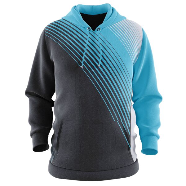 Blue Linear Gradient Full Print Hoodie Jacket Thumbnail