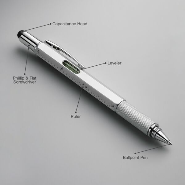 6 in 1 Leveler Pen with Stylus Thumbnail
