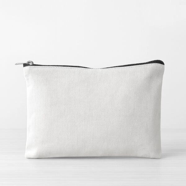Canvas Pouch with Black Zipper Thumbnail